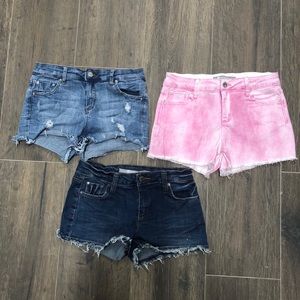Set of 3 girls Tractr jean shorts
